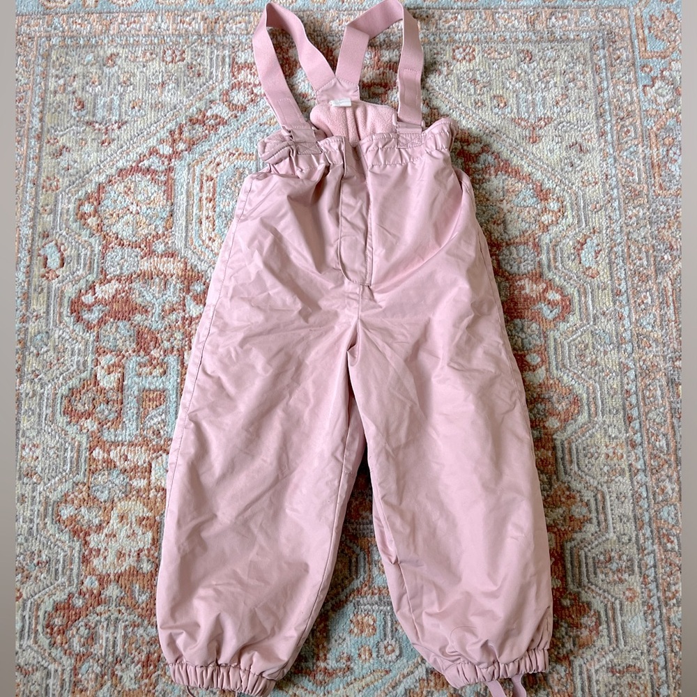 H&M Girls Snow Bib Light Pink 4T